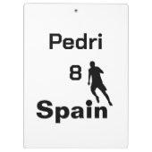 Spanischer Fußball, anpassbar Klemmbrett (Rückseite)