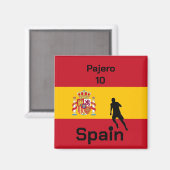Spanischer Fußball, anpassbar Magnet (Vorderseite/Rückseite)