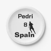 Spanischer Fußball, anpassbar Pappteller (Vorderseite)