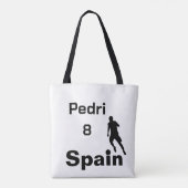 Spanischer Fußball, anpassbar Tasche (Rückseite)
