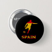 Spanischer Fußballspieler Spanienflagge Espana Spa Button (Vorne & Hinten)