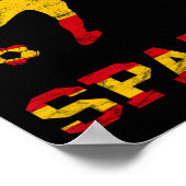 Spanischer Fußballspieler Spanienflagge Espana Spa Poster (Ecke)