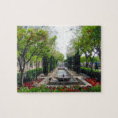 Spanischer Garten-Brunnen Puzzle (Horizontal)