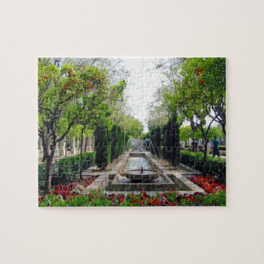 Spanischer Garten-Brunnen Puzzle (Horizontal)