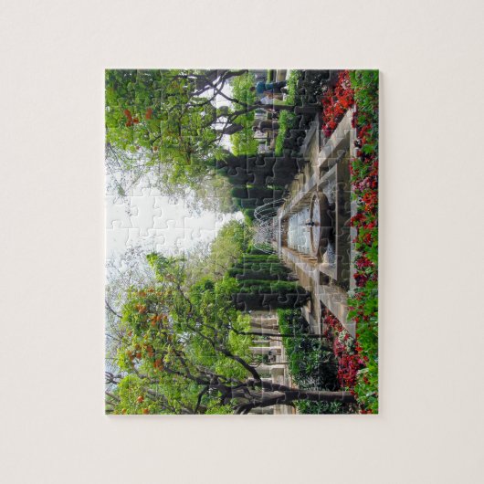 Spanischer Garten-Brunnen Puzzle (Vertikal)