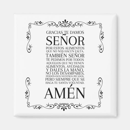 Spanischer Gebetsmagnet Magnet (Vorne)