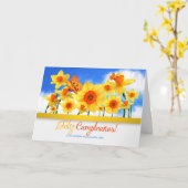 Spanischer Geburtstag - Daffelgarten und Schmetter Karte (Gelbe Blume)