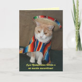 Spanischer Geburtstag für Ehemann Karte (Vorderseite)