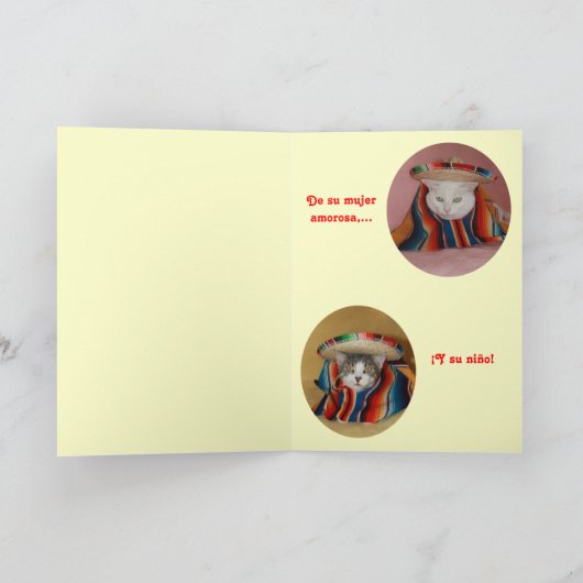 Spanischer Geburtstag für Ehemann Karte (Innenseite)