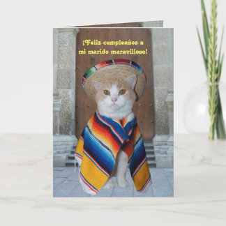 Spanischer Geburtstag für Ehemann (oder Boyfriend) Karte