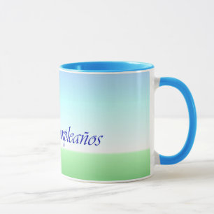Spanischer Geburtstags-grün-blaue Wecker-Tasse Tasse