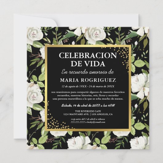Spanischer Gedenkdienst | Espanol Foto Beerdigung Einladung (Vorderseite)