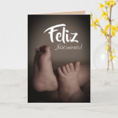 Spanischer Glückwunsch "Feliz Nacimiento" Baby Karte (Gelbe Blume)