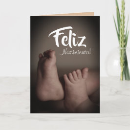 Spanischer Glückwunsch "Feliz Nacimiento" Baby Karte