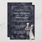 Spanischer Halloween-Skeletttag Einladung (Vorne/Hinten)