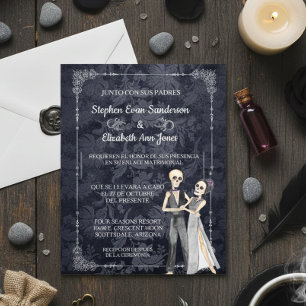 Spanischer Halloween-Skeletttag im Toten Flyer