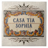 Spanischer Hausname Fliese (Vorderseite)