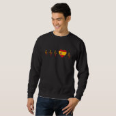 Spanischer Herzschlag I Liebe Spanien Flaggenstaat Sweatshirt (Vorne ganz)