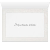 Spanischer Hochzeits-Jahrestag Aniversario de (Innenansicht Horizontal (Unten))