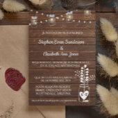 Spanischer Hochzeitstall Mason Jar Classic Wood Einladung