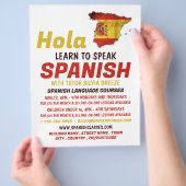 Spanischer Hola, Spanischer Sprachkurs Flyer (Hand)