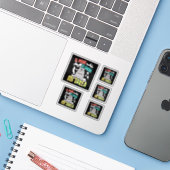 Spanischer Hund Ate Meine Hausaufgaben - Perro Tar Aufkleber (Laptop mit iPhone)