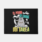 Spanischer Hund Ate Meine Hausaufgaben - Perro Tar Fußmatte (Vorderseite)