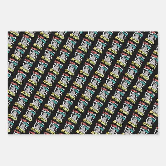 Spanischer Hund Ate Meine Hausaufgaben - Perro Tar Geschenkpapier Set (Vorderseite 3)