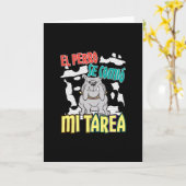 Spanischer Hund Ate Meine Hausaufgaben - Perro Tar Karte (Gelbe Blume)