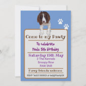 Spanischer Hund König Charles Springer Einladung (Vorderseite)