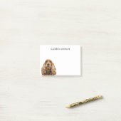 Spanischer Hund Post-it Klebezettel (Auf Schreibtisch)