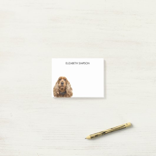 Spanischer Hund Post-it Klebezettel (Auf Schreibtisch)