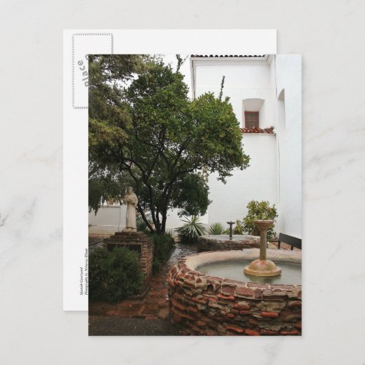 Spanischer Innenhof Ankündigungspostkarte (Vorne/Hinten)