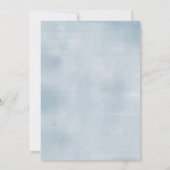 Spanischer Junge Dusty Blue Floral Primera Comunio Einladung (Rückseite)