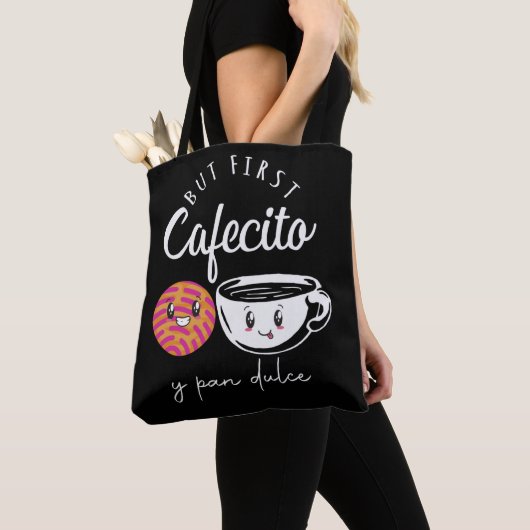 Spanischer Kaffee Lover Pun Funny Coffein Abhängig Tasche (Von Nahem)