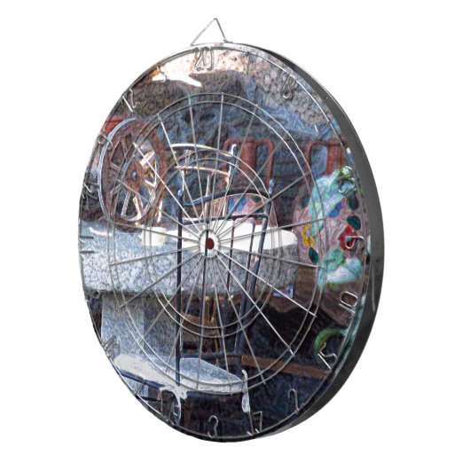 Spanischer Kaktus Stillleben Dartscheibe (Vorderseite rechts)