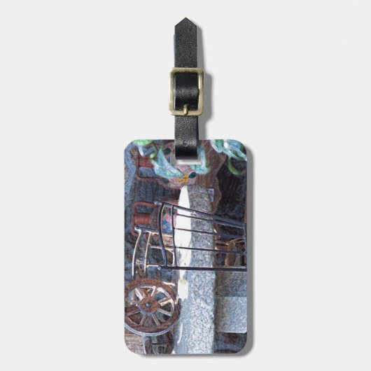 Spanischer Kaktus Stillleben Gepäckanhänger (Vorderseite vertikal)