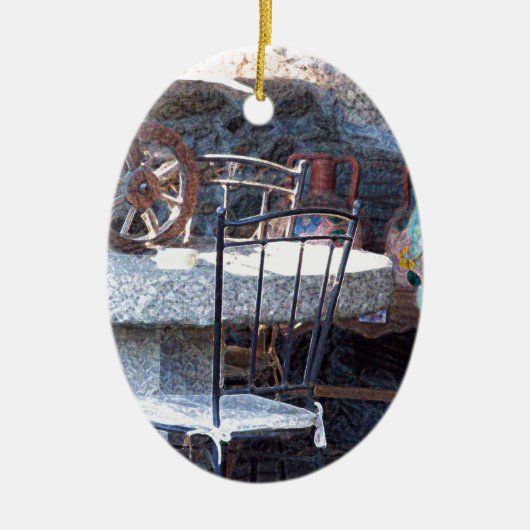 Spanischer Kaktus Stillleben Keramik Ornament (Vorne)