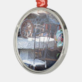 Spanischer Kaktus Stillleben Silbernes Ornament (Links)