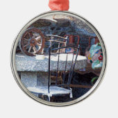 Spanischer Kaktus Stillleben Silbernes Ornament (Vorne)