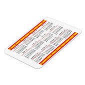Spanischer Kalender 2021 Magnet (Linke Seite)