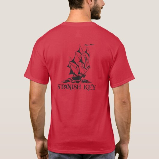 Spanischer Key-T - Shirt - Schwarzes Logo (Rückseite)