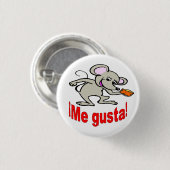 Spanischer Knopf - "¡ ich gusta! " Button (Vorne & Hinten)