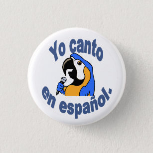 Spanischer Knopf - Papagei sagt "Yo Gesang-en Button