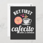 Spanischer Latina-Kaffee, aber das erste Café und  Postkarte (Vorne/Hinten)