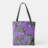Spanischer Lavender Blooms floral Tasche (Rückseite)
