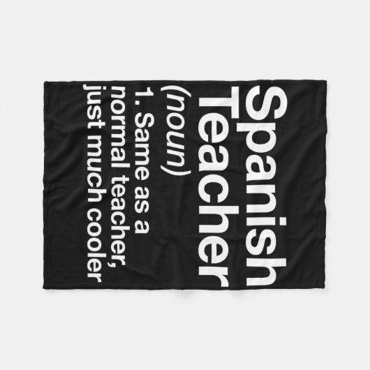 Spanischer Lehrer definiert Spaß an der Schule Fleecedecke (Vorderseite (Horizontal))