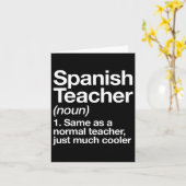 Spanischer Lehrer definiert Spaß an der Schule Karte (Gelbe Blume)