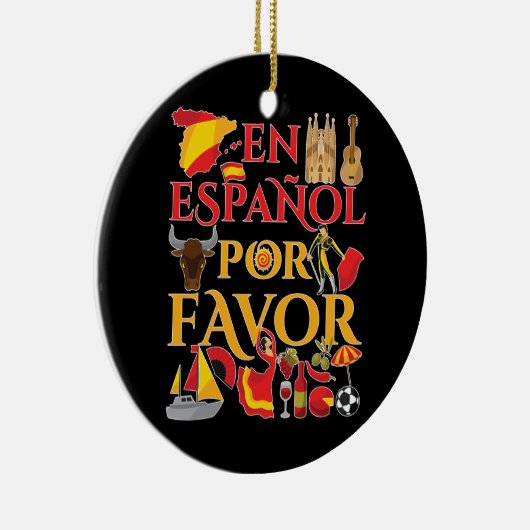 Spanischer Lehrer En Espanol Pour Gefallen Keramik Ornament (Rechts)