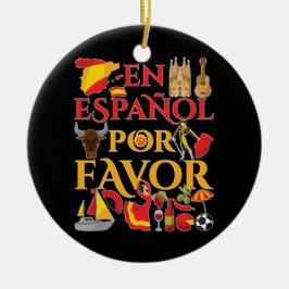 Spanischer Lehrer En Espanol Pour Gefallen Keramik Ornament